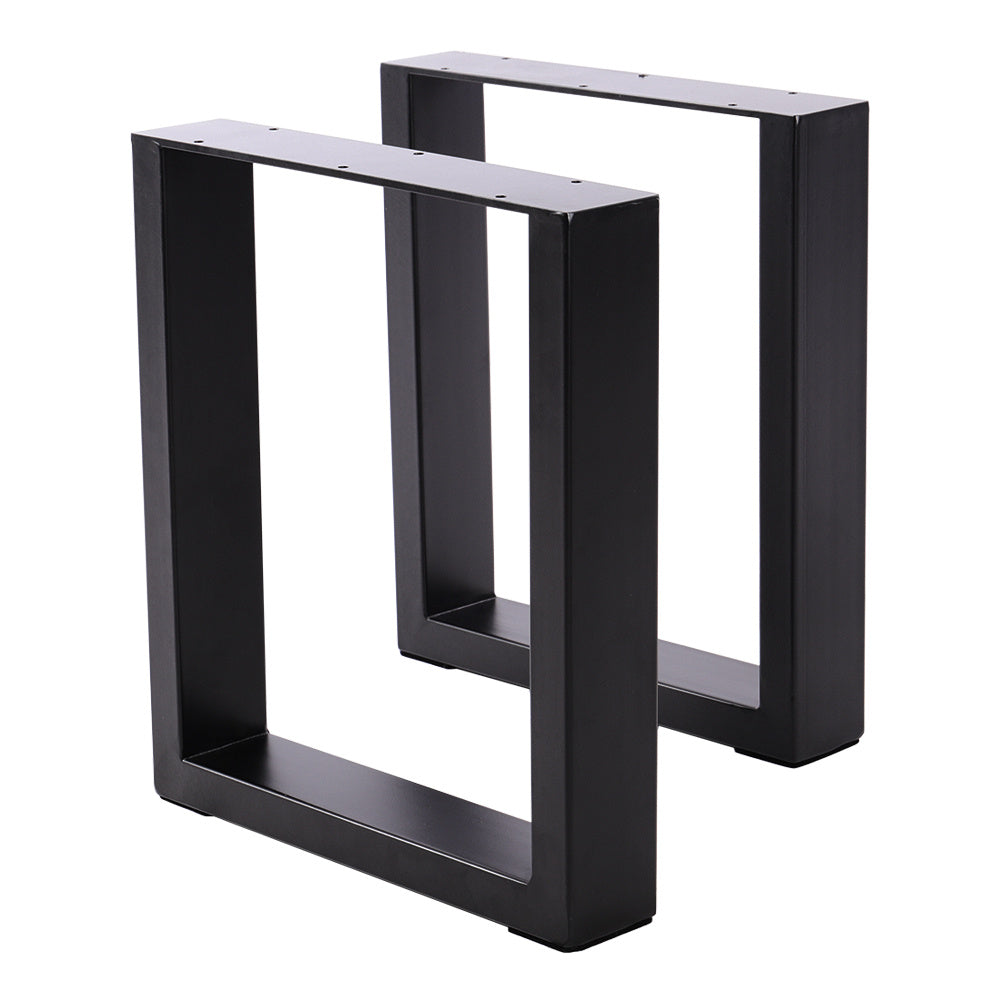 Set of 2 Metal Table Legs Frames Rectangular Steel Base Stands