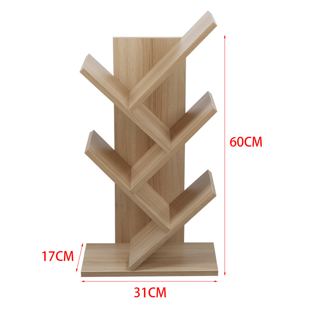 5-Tier Tree-Inspired Storage Shelf MDF Bookcase Desktop Organizer
