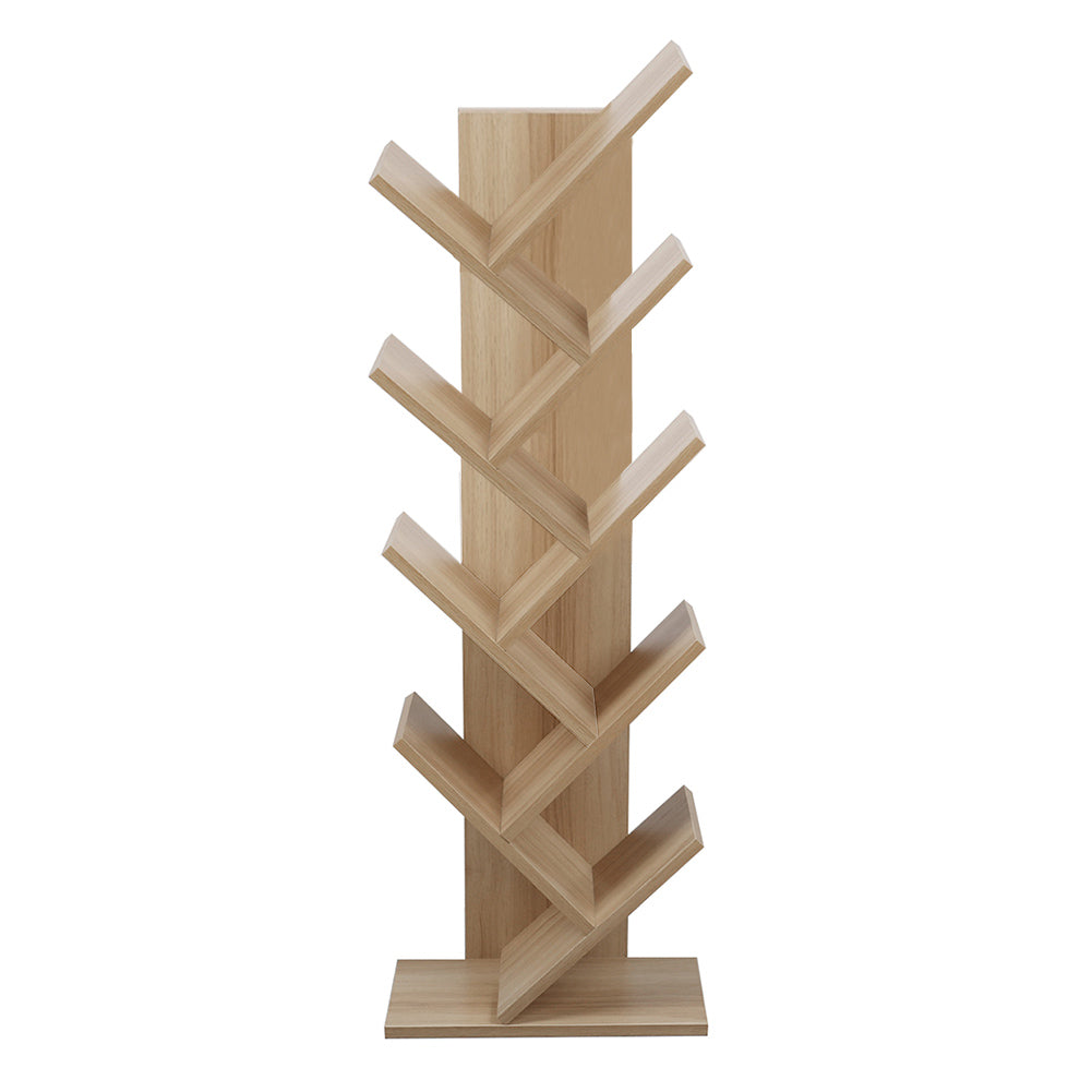 9 Layer Tree Style Modern Bookcase Vertical Bookshelf