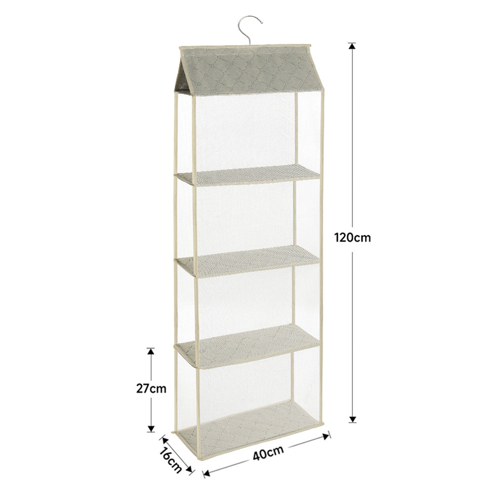 Hanging Handbag Organizer with Breathable Mesh and Heavy-Duty Hooks