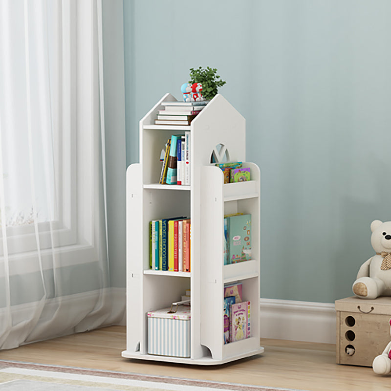 Kids House Frame Design Rotating Eco Friendly Storage BookShelf