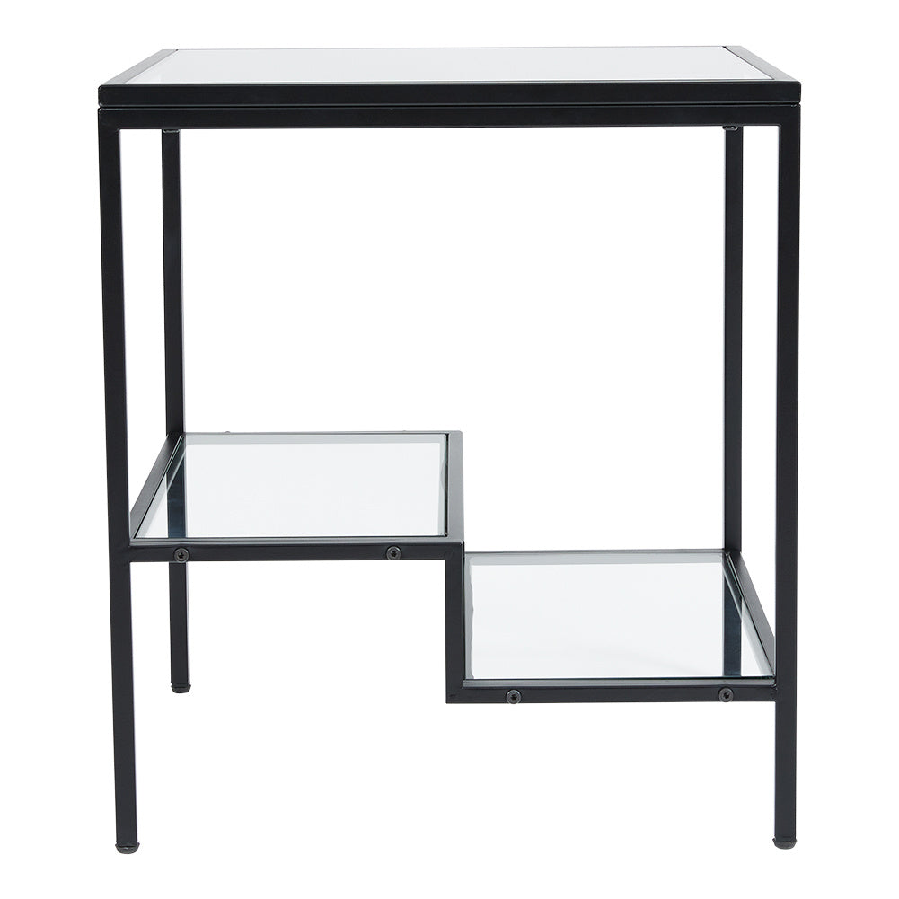 Tempered Glass Side Table Ladder Design Small Living Room Storage