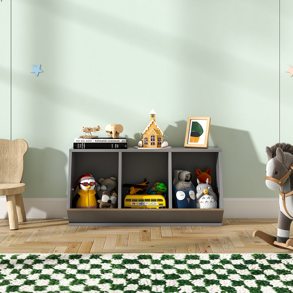 Kids Toy Storage Organizer with Stackable Design and Open Cubes