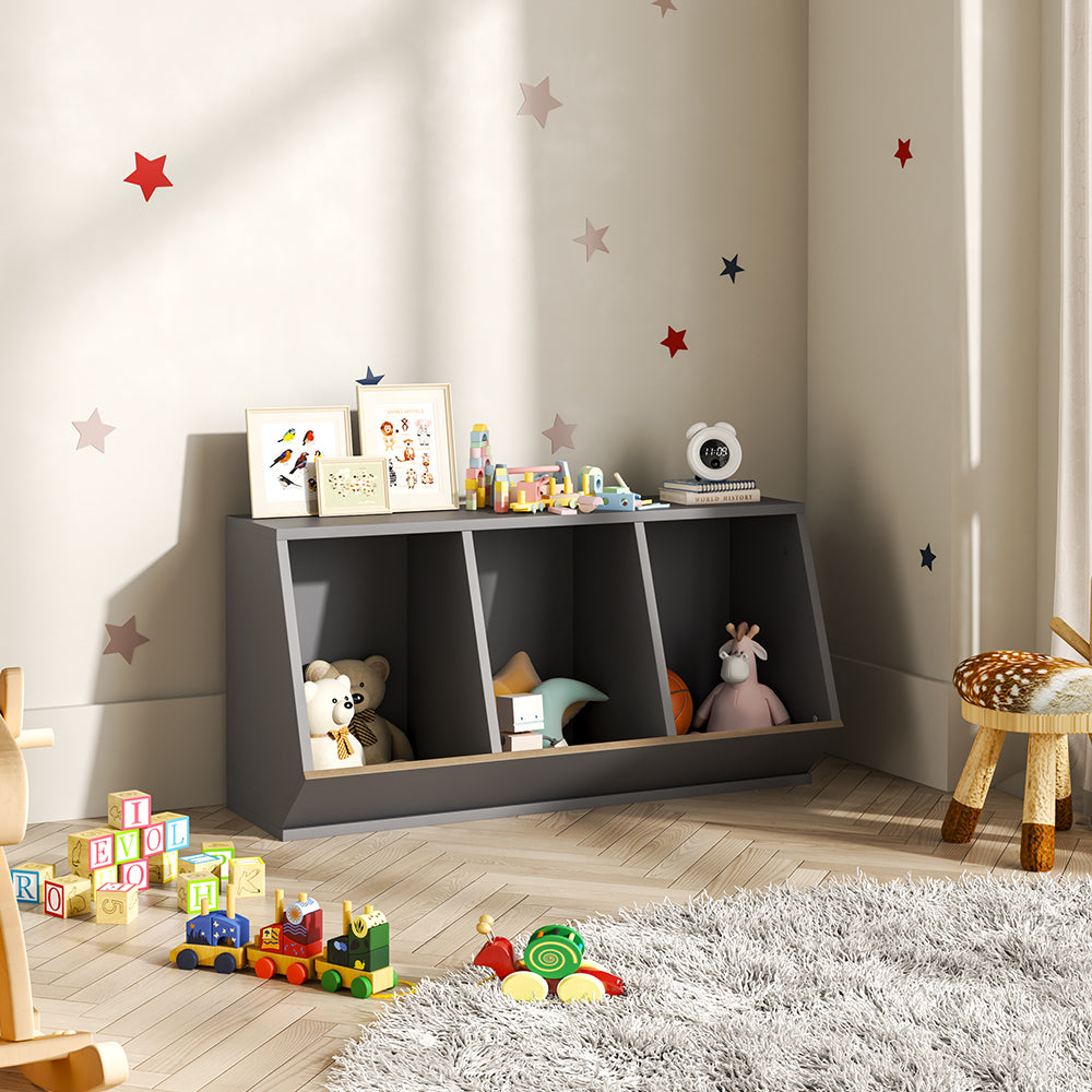 Kids Toy Storage Organizer with Stackable Design and Open Cubes