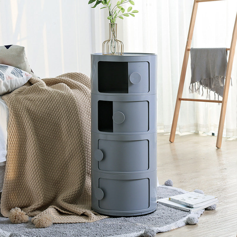 Cylindrical 4 Tiered ABS Plastic Drawer Storage Unit Organizer