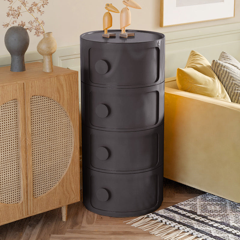 Cylindrical 4 Tiered ABS Plastic Drawer Storage Unit Organizer