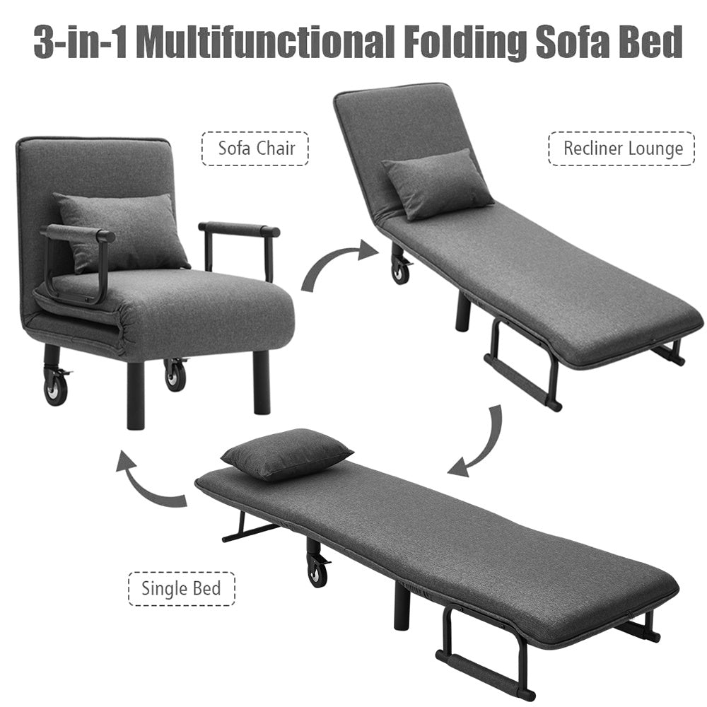 Multifunctional 3 in 1 Sofa Bed Linen Armchair Recliner