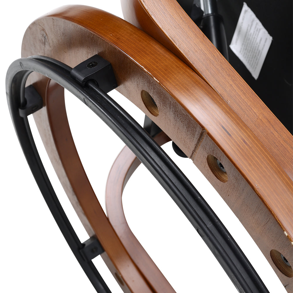 Velvet Swivel Recliner with Footrest Plush Cushion Adjustable Backrest