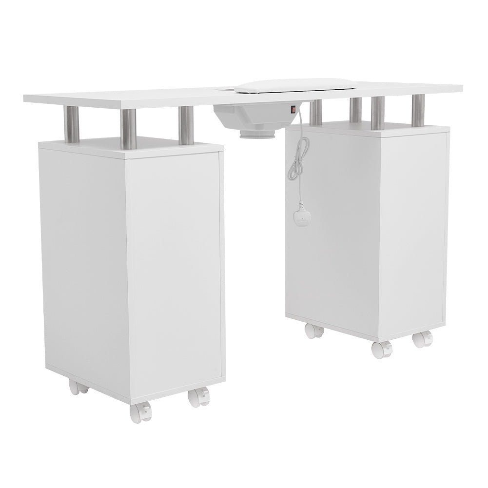 Rolling Manicure Station Nail Table with Dust Collector