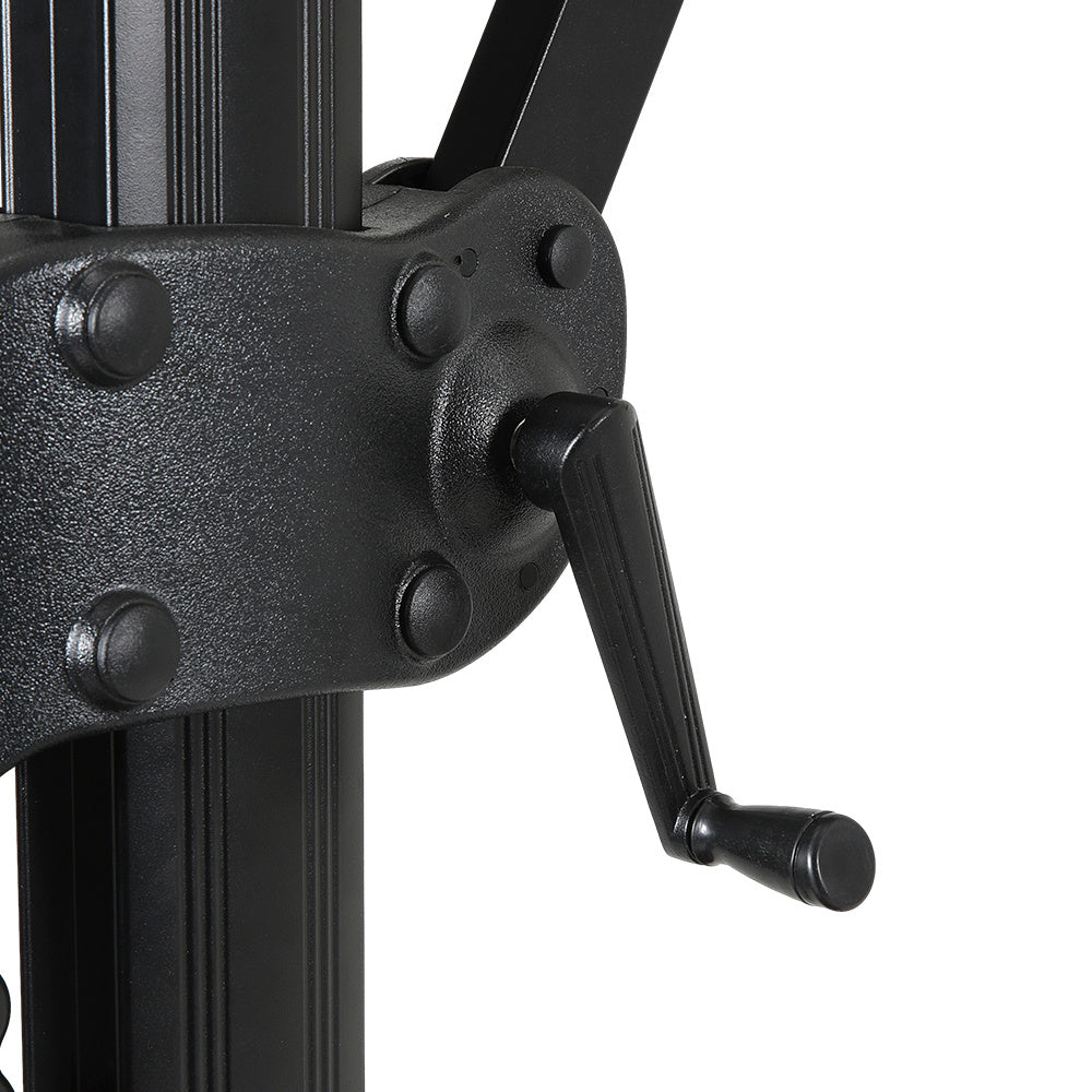 3M Dark Grey Roma Tilting Aluminium Round Cantilever Parasol with Solar Powered LED Lights