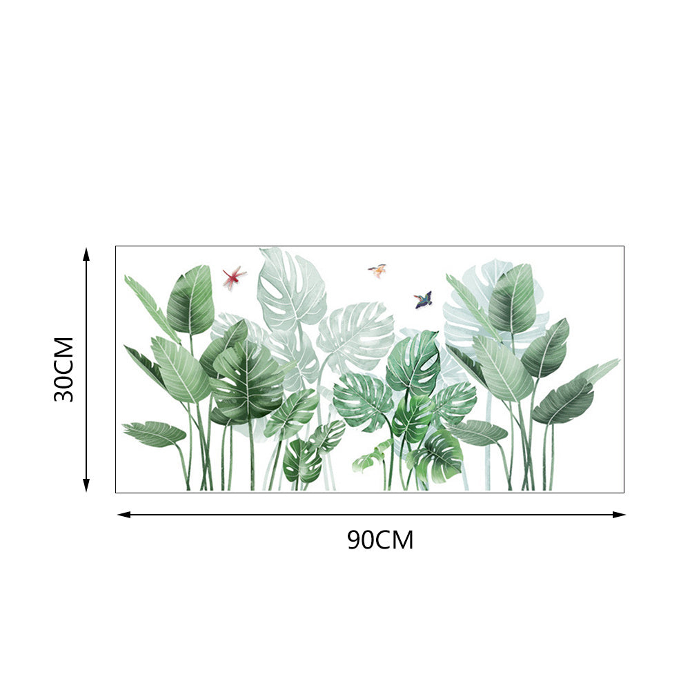 Green Plants Leaves Tropical Decal Wall Sticker Art Murals Waterproof Home Decor