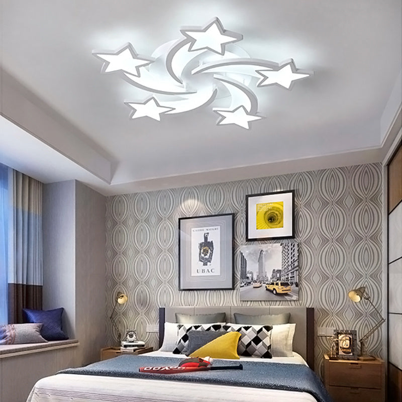 Modern Star LED Ceiling Light 5 Head Dimmable
