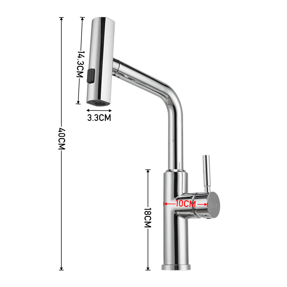 Rotable Pulldown Kitchen Mixer Tap,Chrome
