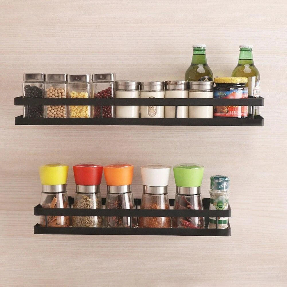 50CM Wall Mounted Metal Herb Spice Jar Holder