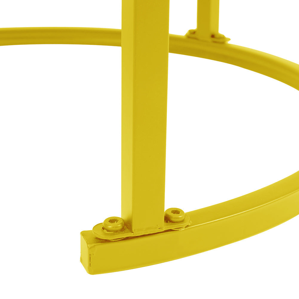 Set of 2 Gold Glass Round Nesting Coffee Table