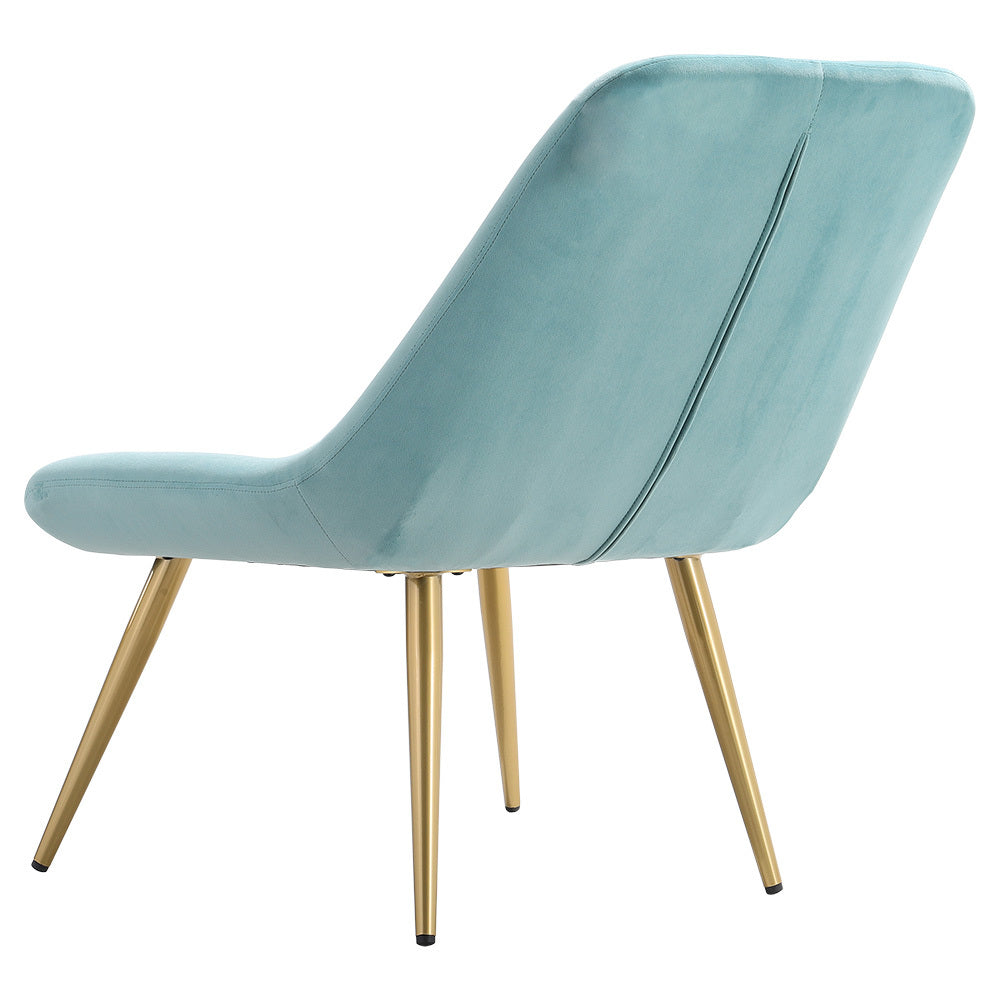 Blue Velvet Upholstered Lounge Accent Chair