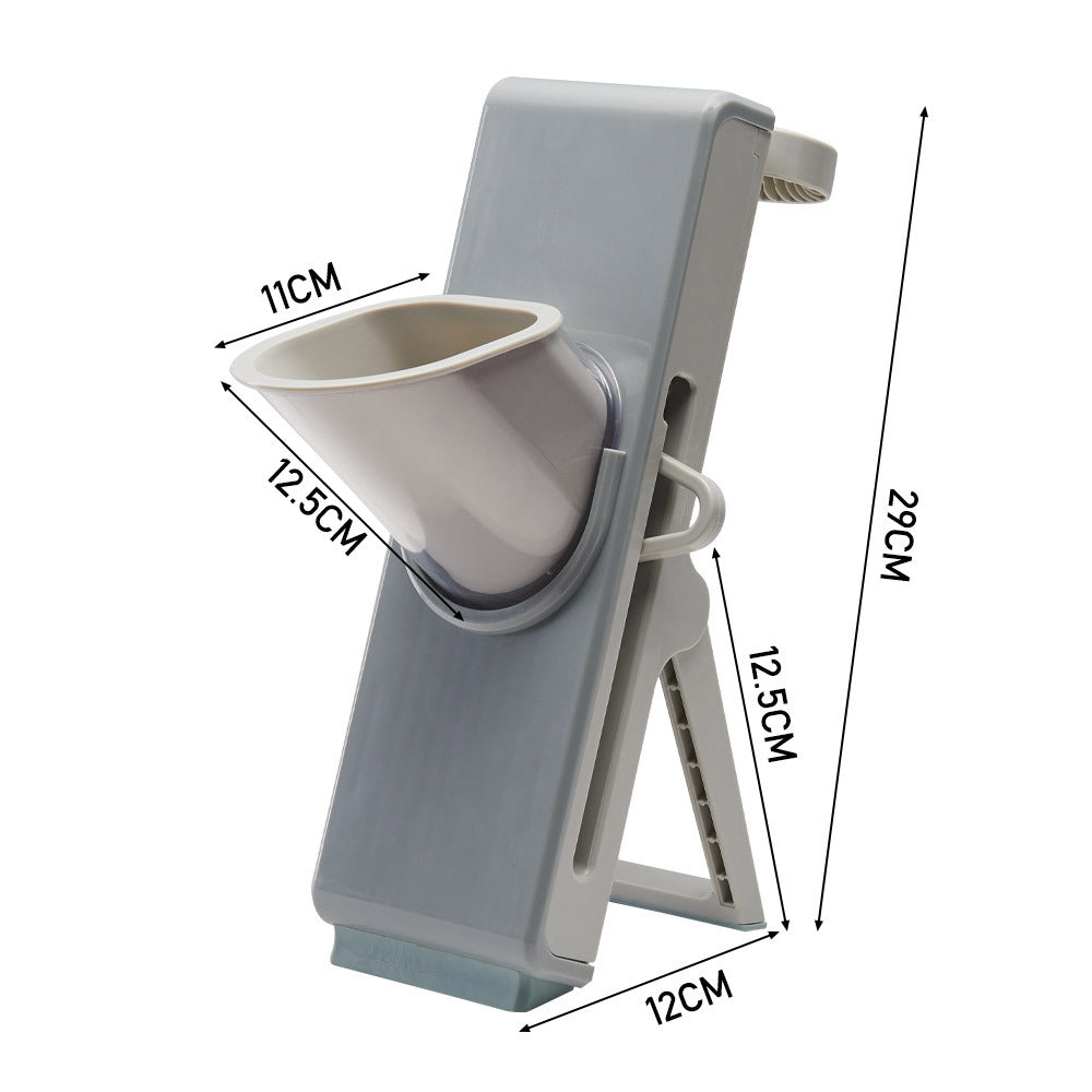 Grey Kitchen Manual Slicer with Food Container