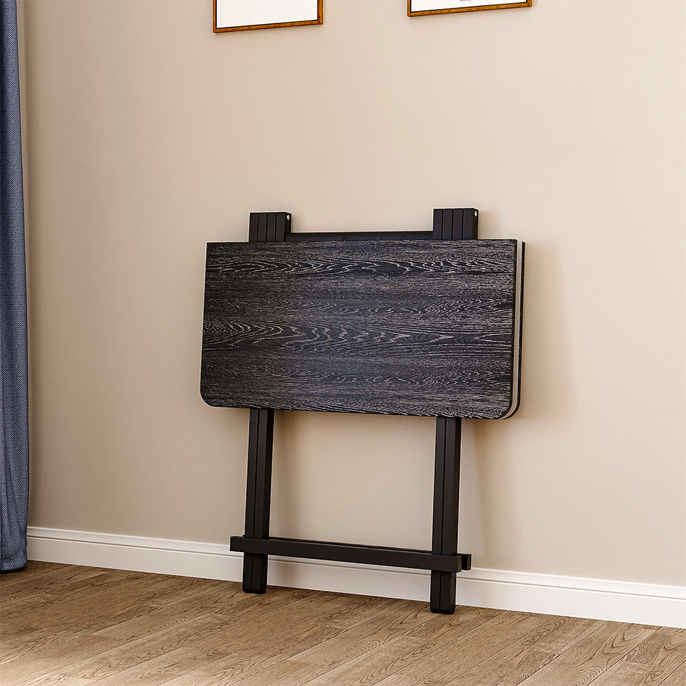 Black 70x70cm Folding Wooden Dining Table