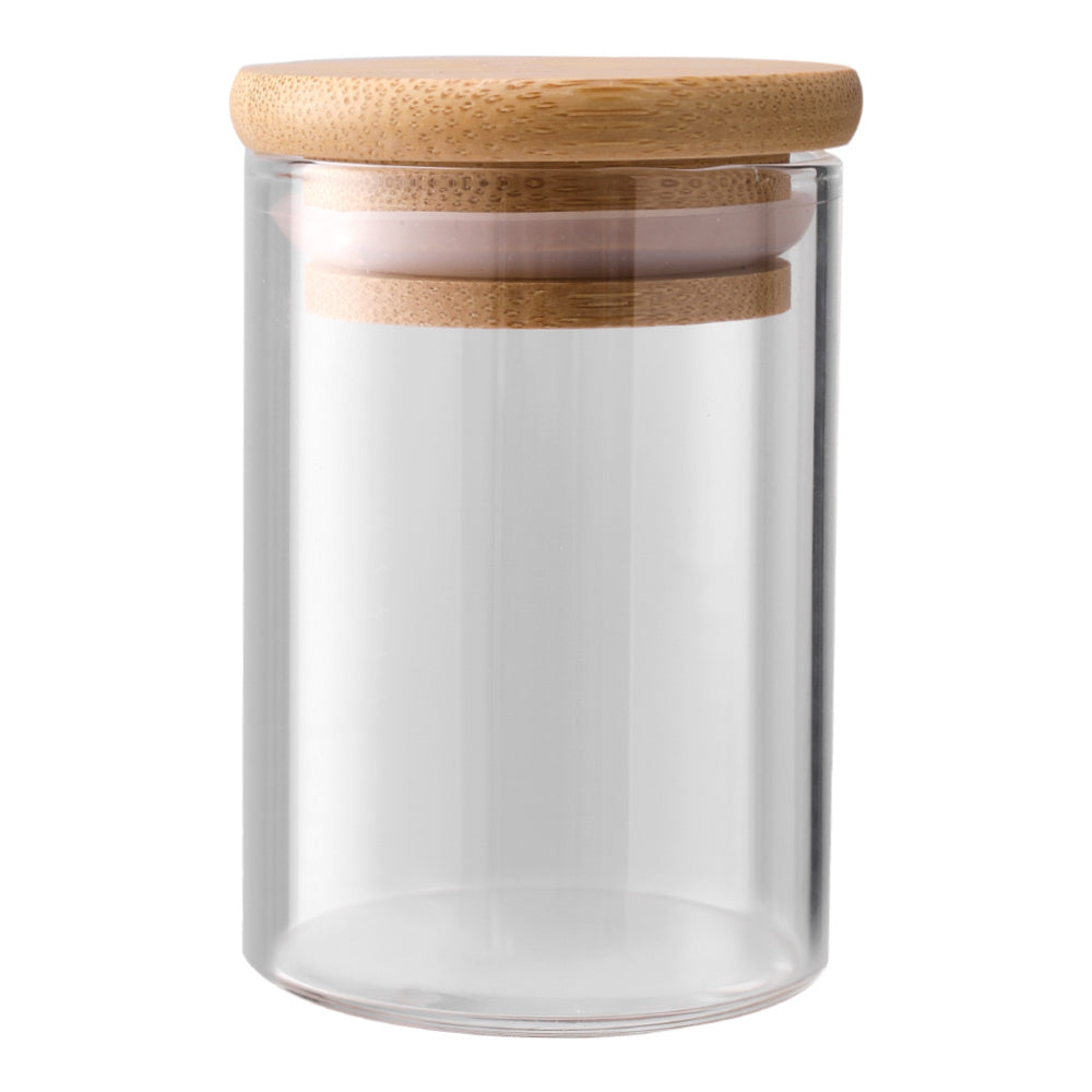 12 Pcs Glass Spice Jar Set with Bamboo Lids
