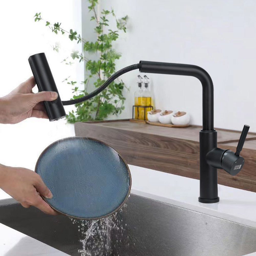Rotable Pulldown Kitchen Mixer Tap,Black
