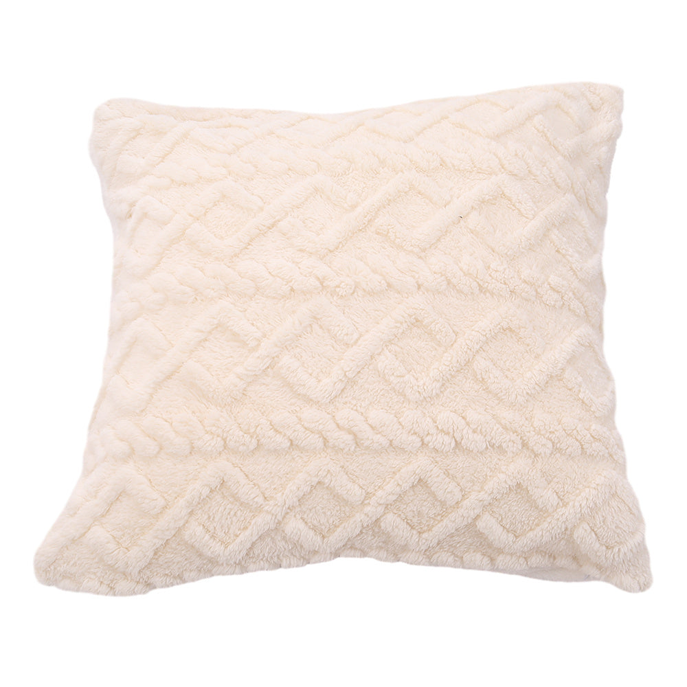 Milk White 50cm Plush Throw Pillow with Pillow Insert