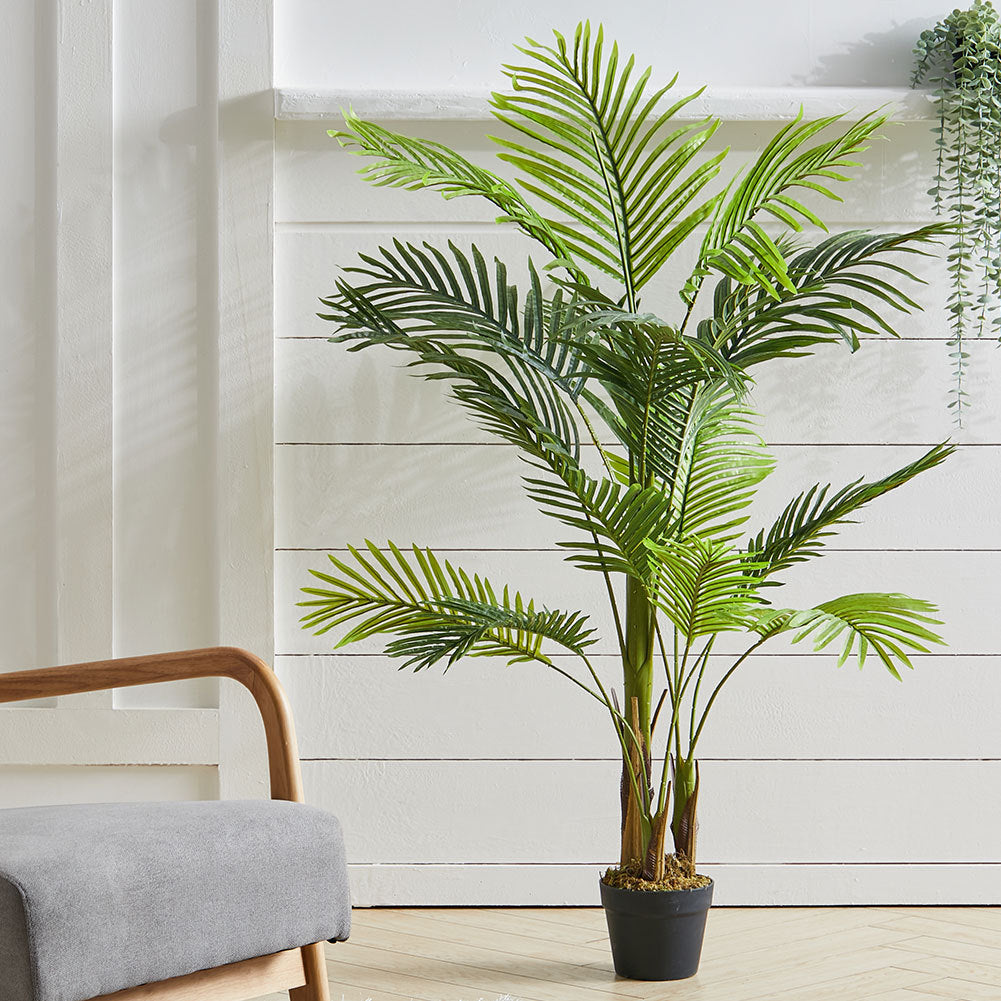 Outdoor Realistic Artificial Palm Tree Plant in Pot, 1.3M
