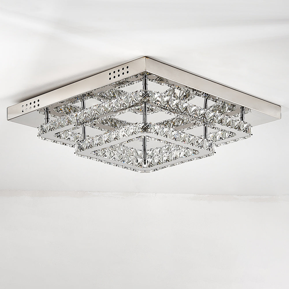 Modern LED Ceiling Light Crystal Lamp 50CM Cool White