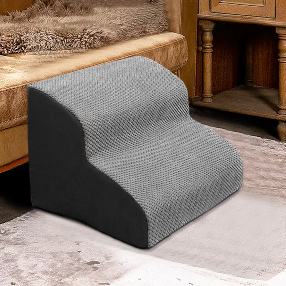 Grey Comfy Non Slip Pet Steps with Removable Cover
