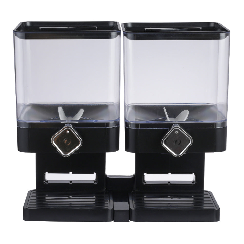 Black Double Square Cereal Dispenser