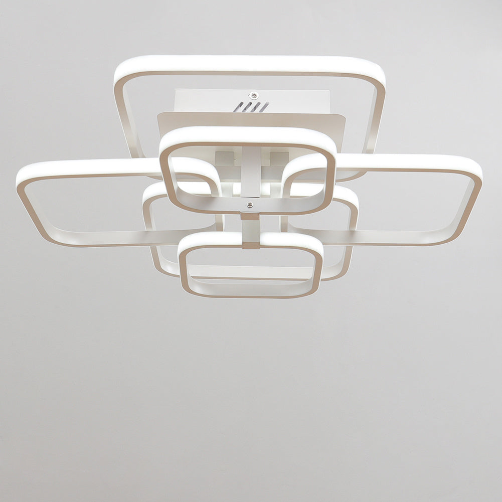 Square LED Ceiling Light Cool White Light, 6 Head