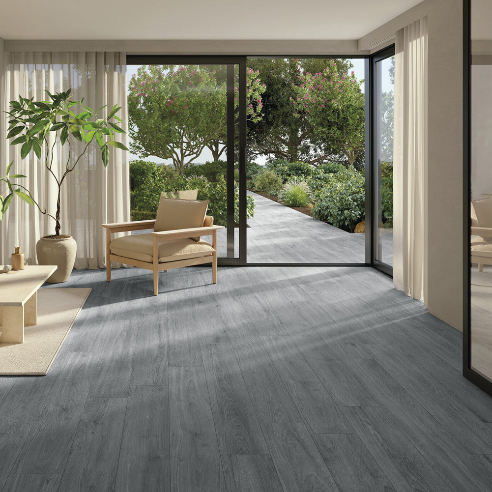 Grey Rustic Style Wood Plank PVC Laminate Flooring, 1 Square