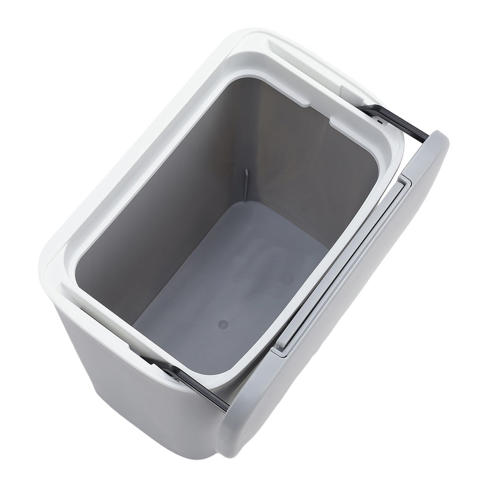 Grey Kitchen Hanging Flip Lid Trash Can