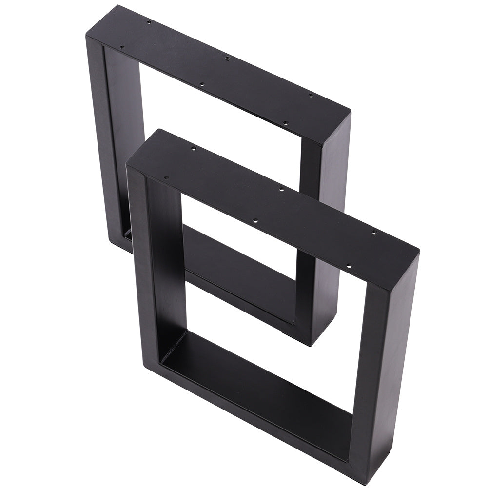 Set of 2 Metal Table / Bench Legs Frames Square Steel Base Stands, 70x71CM