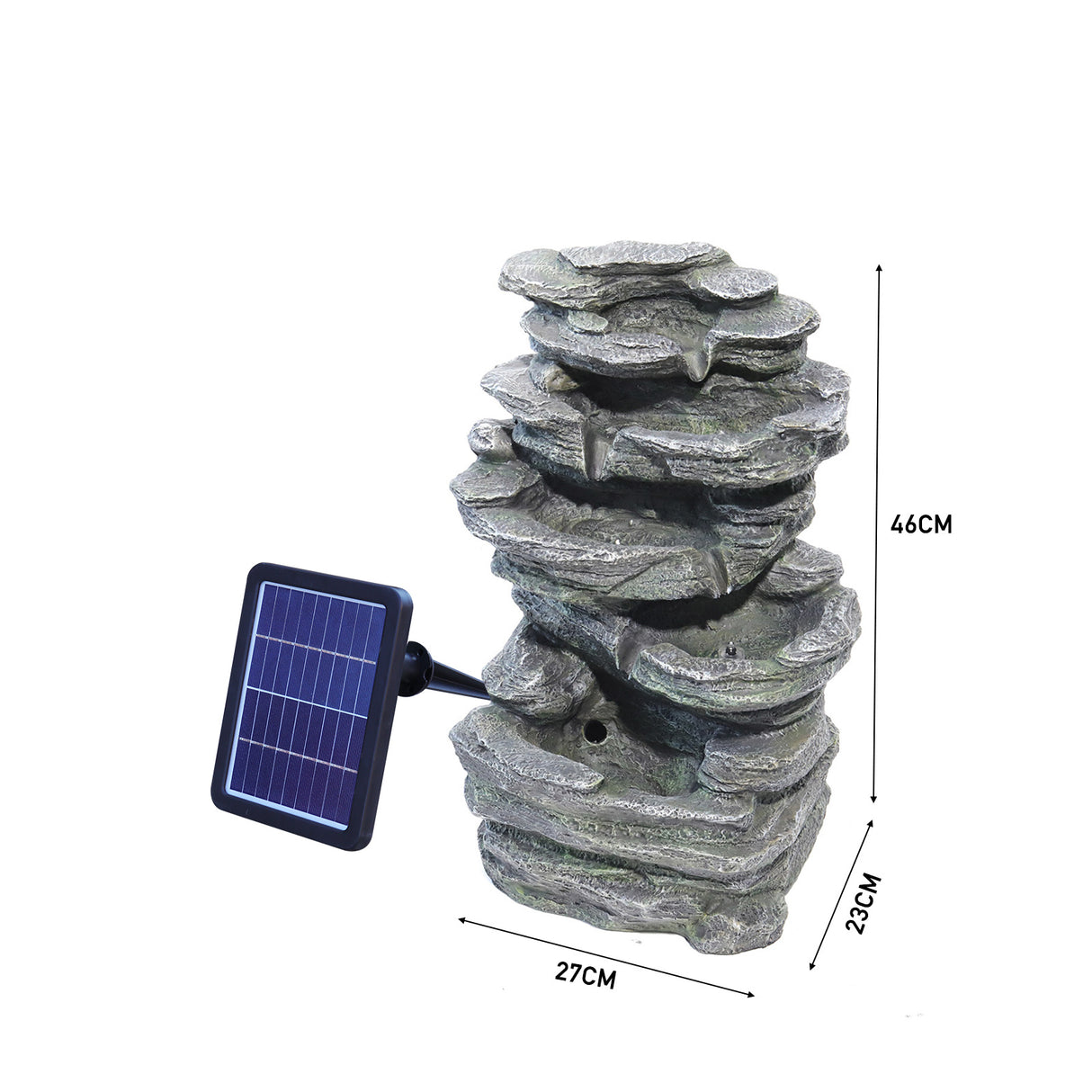 Garden Waterfall Fountain with Rockery Decor