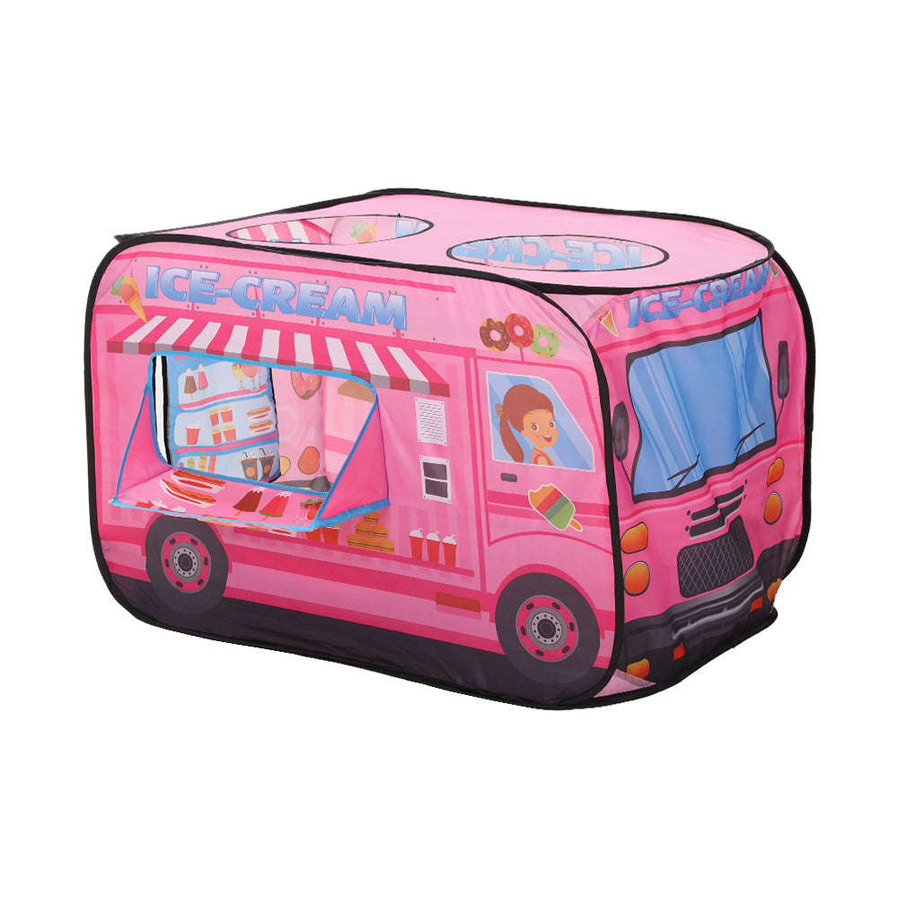 Ice Cream Truck-Themed Play Tent with 2 Top Openings