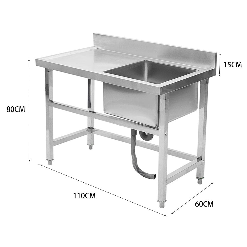 Free Standing Stainless Steel Kitchen Sink with Platform