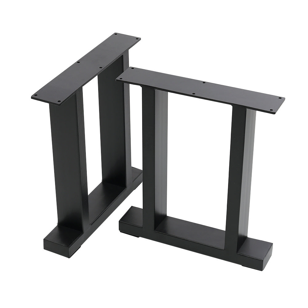 Set of 2 Metal Table Bench Legs Frames II-Shape Steel Base Stands, 35x40CM