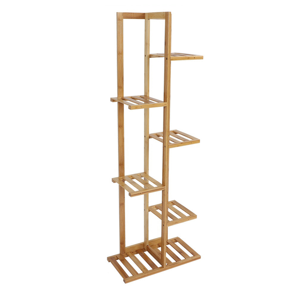 7 Tier Wood Flower Pots Holder Rack, Wood