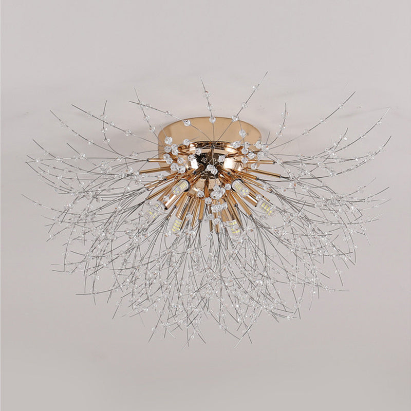 Gold Beaded Fireworks Recessed Ceiling Light