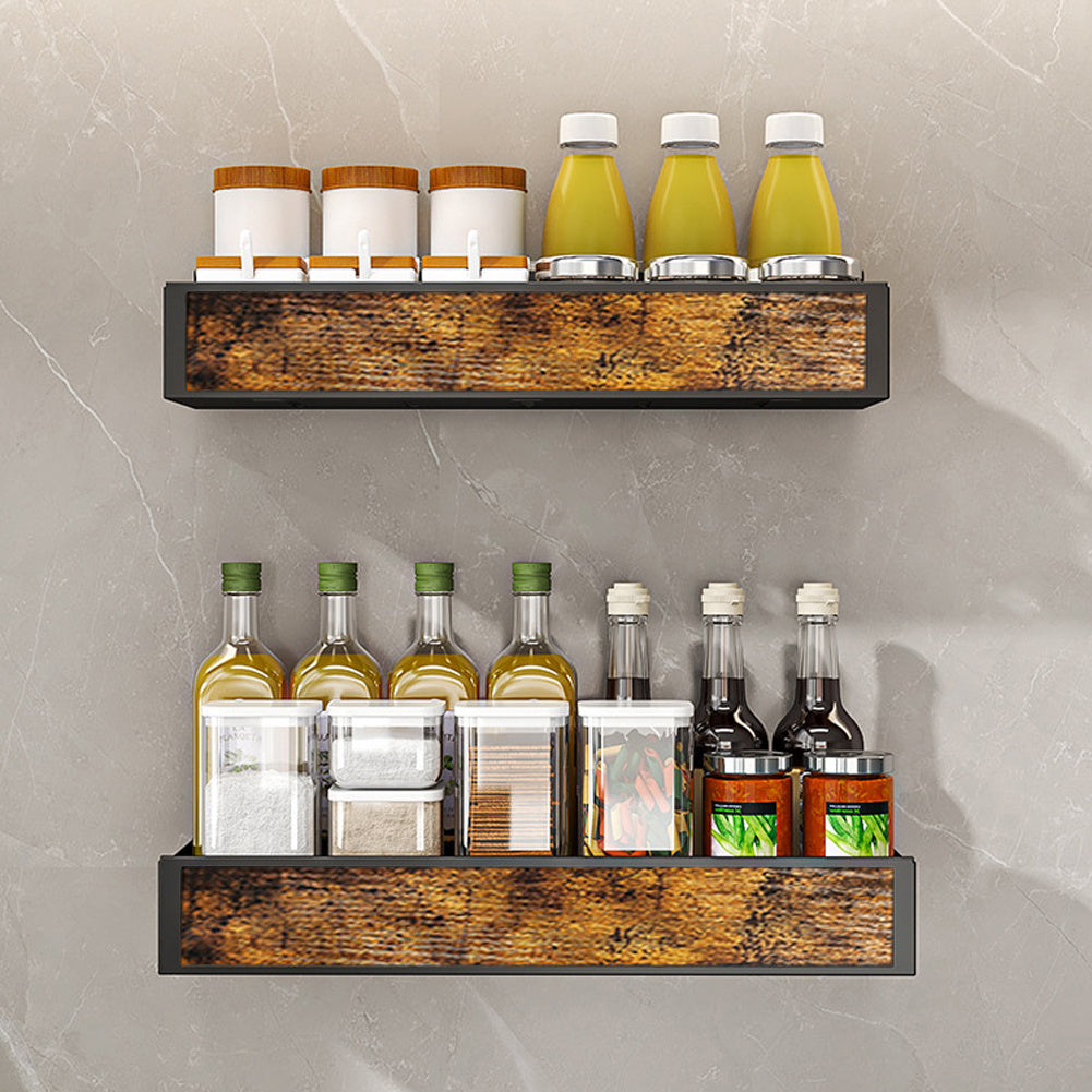 Industrial 3-Piece Wall Mount Spice Rack Organizer