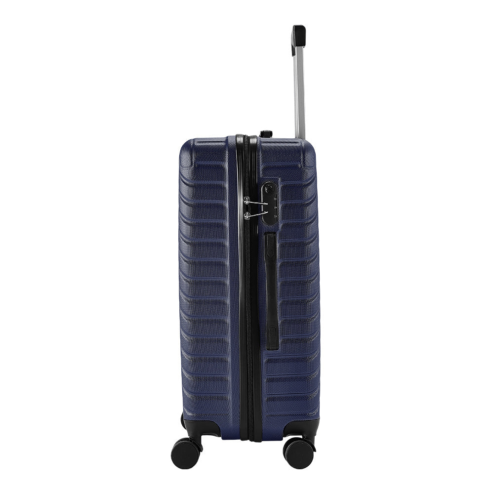 Blue 20 inch Lightweight Hardside Travel Suitcase with Wheels