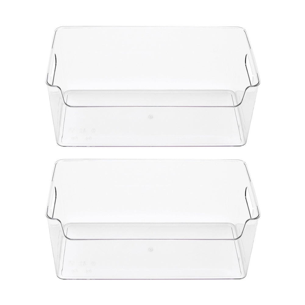 2Pcs Stackable Refrigerator Storage Organizers with Handles,5.5L