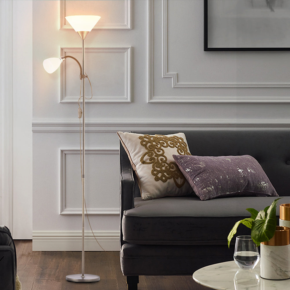 175CM Mother and Child Adjustable Floor Reading Lamp, Bronze