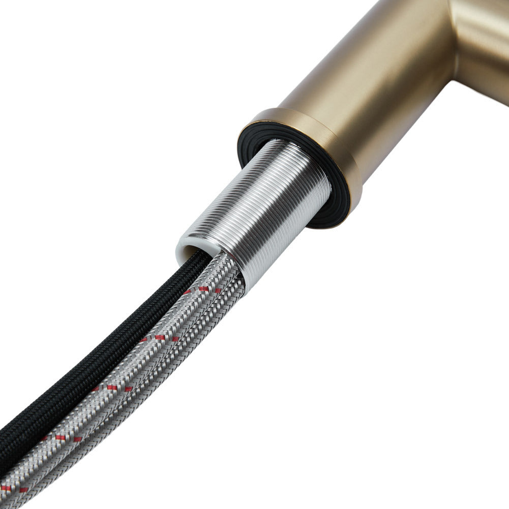 Rotable Pulldown Kitchen Mixer Tap,Golden