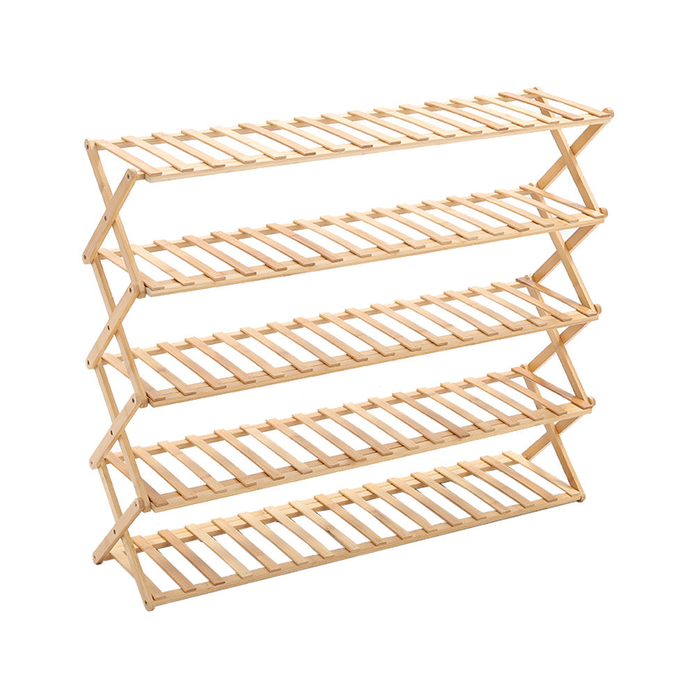 5 Tier Bamboo Flower Stand Rack Indoor for Patio Garden Balcony