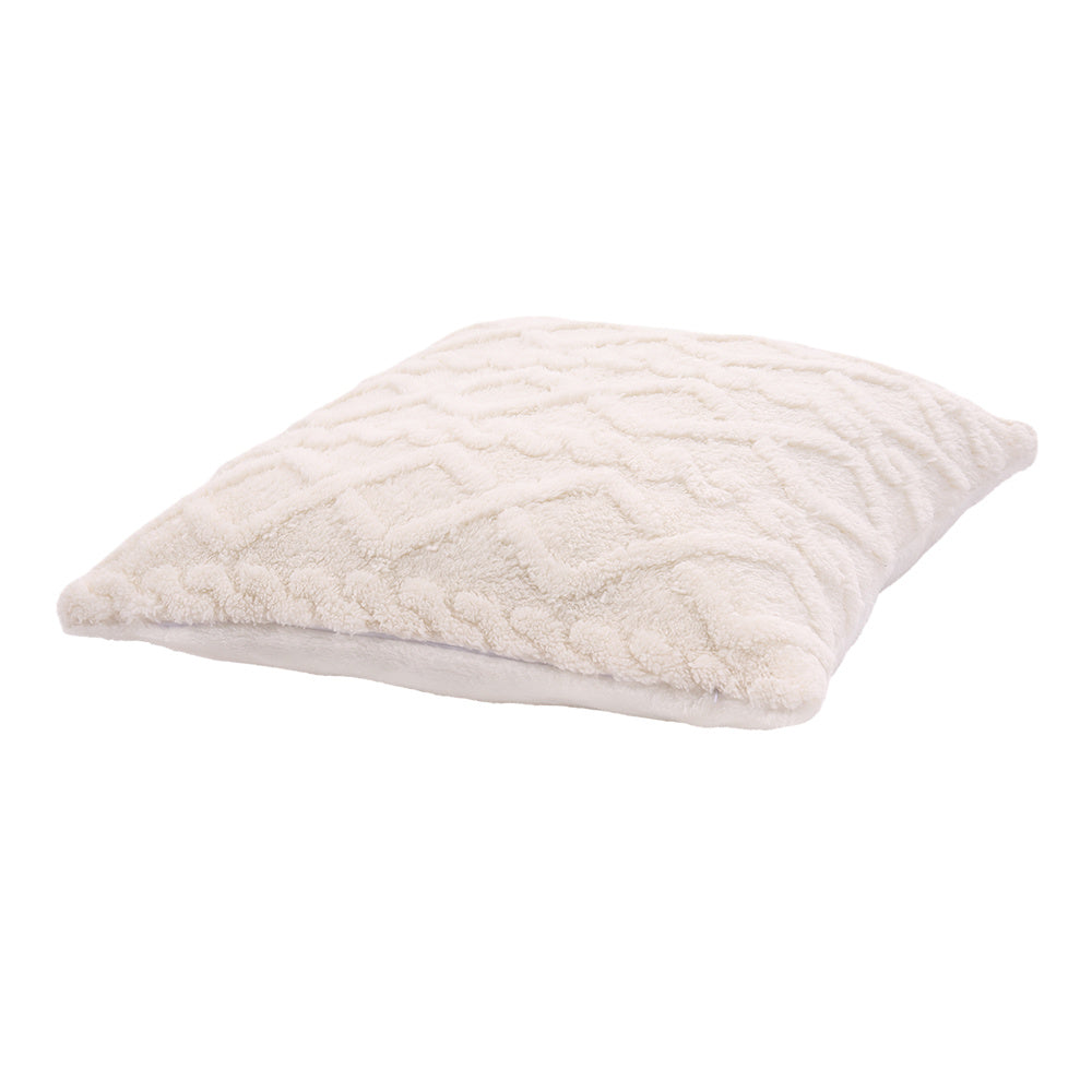 Milk White 45cm Plush Throw Pillow with Pillow Insert