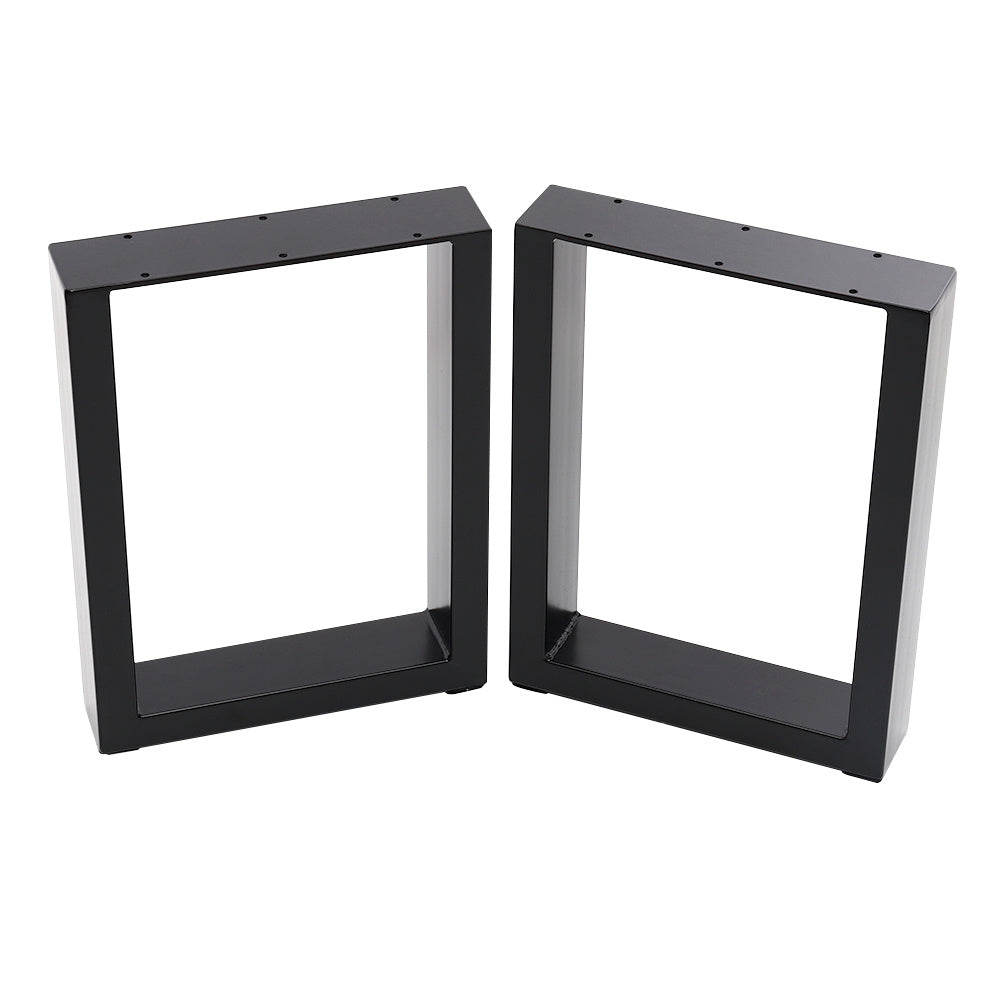 Set of 2 Metal Table or Bench Legs Frames Square Steel Base Stands, 30x40CM
