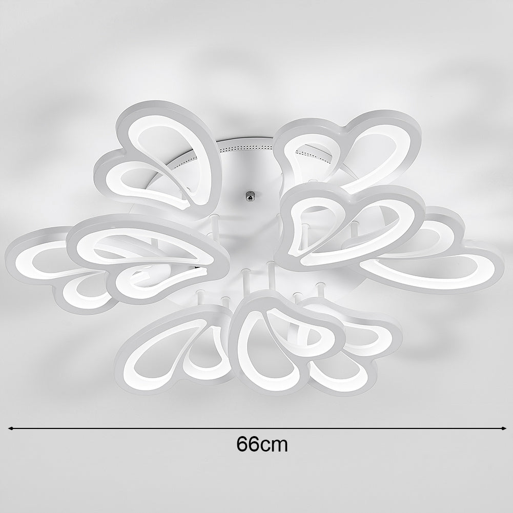 Modern Flower Shape LED Semi Flush Ceiling Light