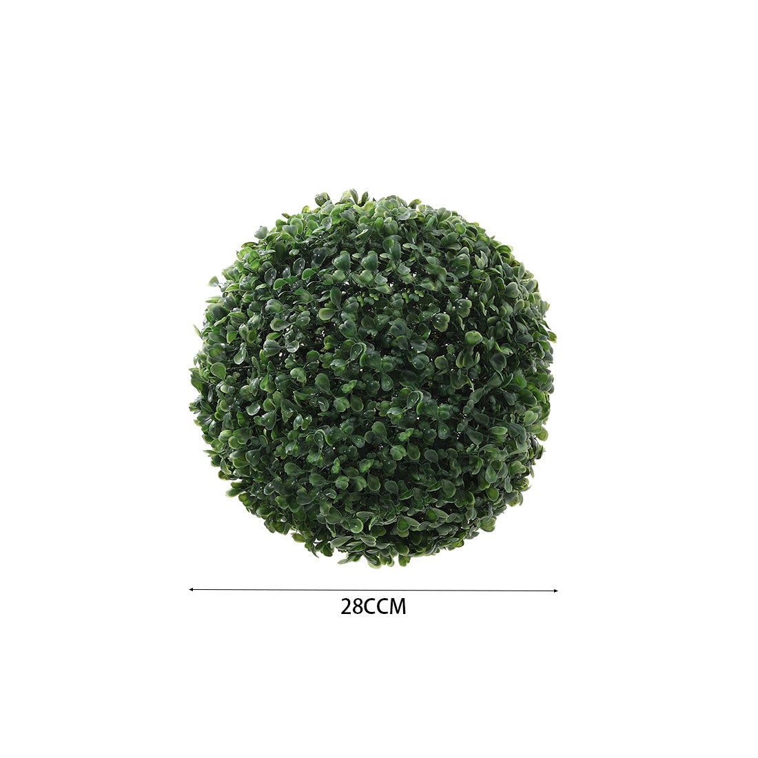 Artificial Green Boxwood Topiary Balls Outdoor Garden Basket Plant, 28CM