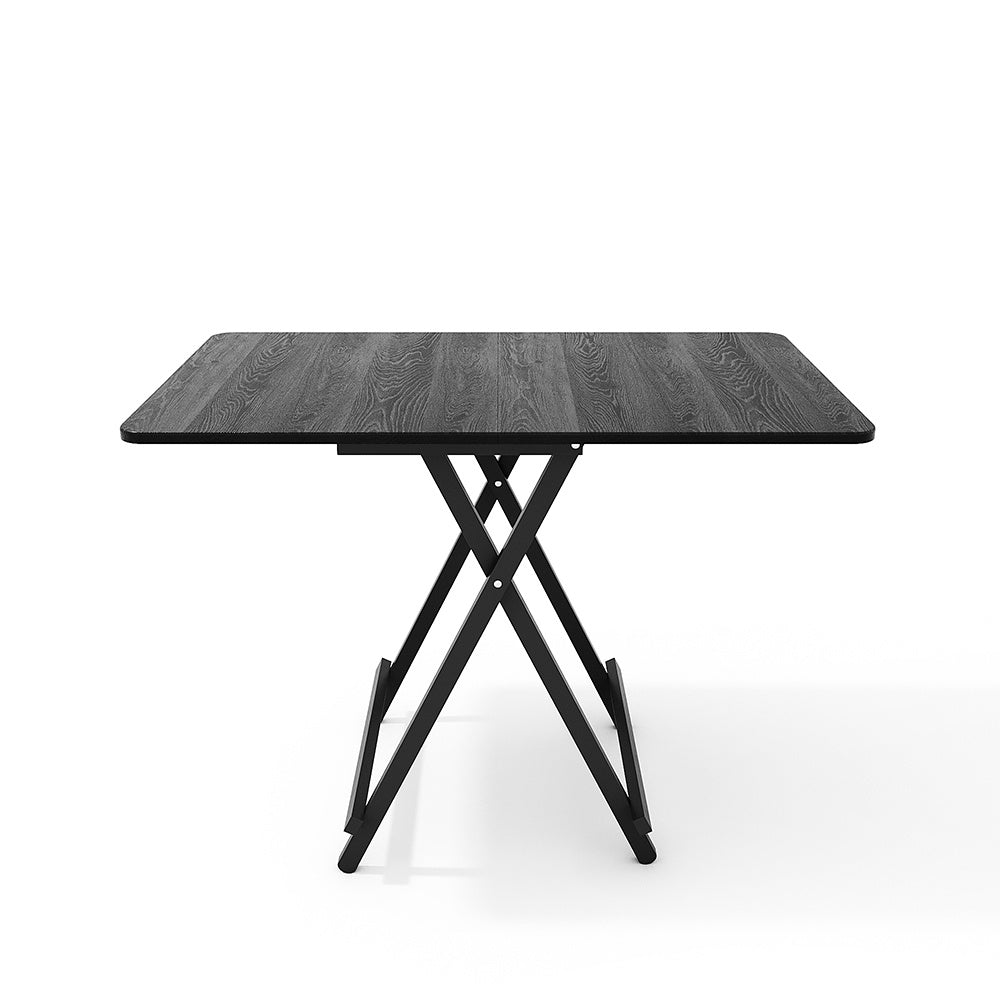 Black 100x60cm Folding Wooden Dining Table